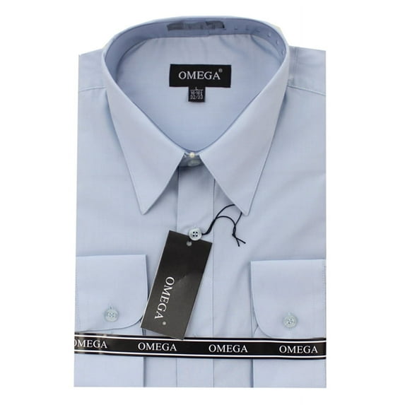 Dress Shirts - Long Sleeve - Light Blue - 3XL