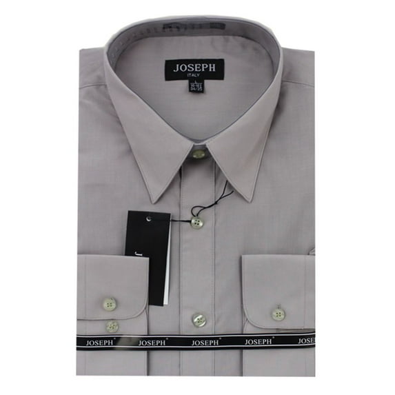 Dress Shirts - Long Sleeve - Light Gray - S