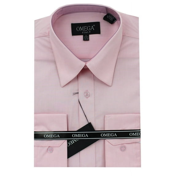 Dress Shirts - Long Sleeve - Pink - 3XL