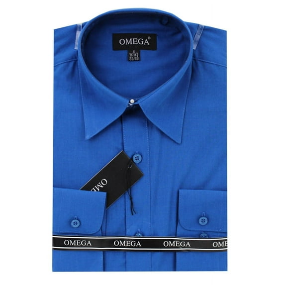 Dress Shirts - Long Sleeve - Royal Blue - 3XL