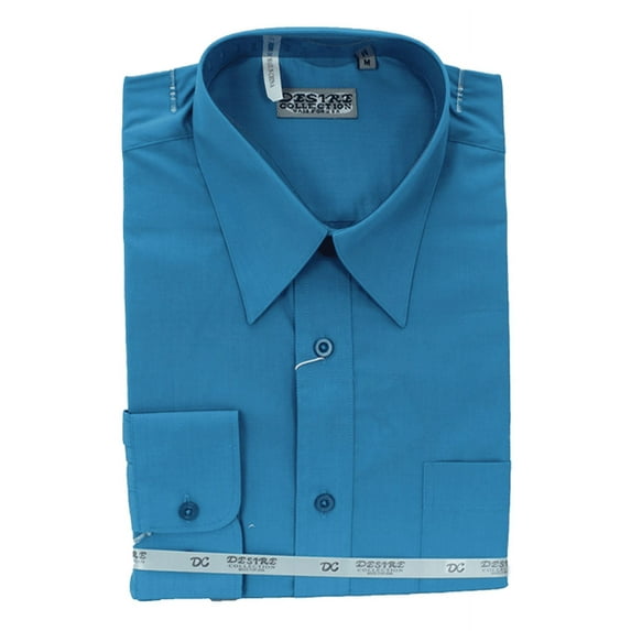 Dress Shirts - Long Sleeve - Turquoise - XL