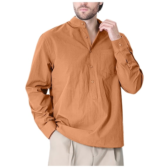 Dress Shirts for Men Long Sleeve Casual Button Up Shirt Outdoor Shirts Business Casual Button Down Shirts Regular Fit Long Sleeve Stretch Shirts Tops Casual Work Shirt for Men