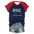 thumbnail image 1 of Dress Shirts for Women Under 20$, Bronze T-Shirts Womens with Sayings Baberdicy Women's Color Block Raglan Baseball Letters Printed Round Neck Casual Short Sleeve Baseball T Shirt, 1 of 4