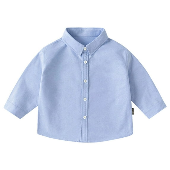 Dress Shirts for Boy Kids Light Blue Uniform Shirts for Boys Boys Button Down Shirts Uniforms for Boys 3-4 Years
