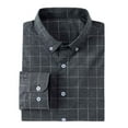 thumbnail image 1 of Dress Shirts for Men Long Sleeve Button-Down Collared Tshirts Shirt Mens Business Casual Plaid Printed Comfort Lapel Office Work Tops, 1 of 4