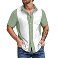 thumbnail image 1 of Dress Shirts for Men Striped Formal Button Down Turn Down Collar Summmer Short Sleeve Mens Shirts, 1 of 4
