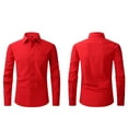 thumbnail image 1 of Dress Shirts for Men with Pocket Long Sleeve Big & Tall Tshirts Shirt Button-Down Collared Wrinkle-Free Solid Color Business Work Tops, 1 of 5