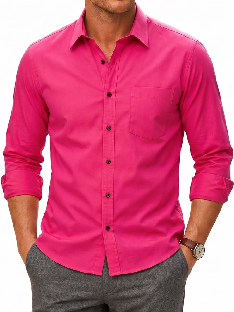mens pink dress shirt near me Haggar Men's Premium Comfort Classic Fit Dress Shirt