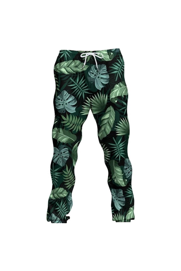 Dress Slacks for Men Pattern Comfortable Elastic Waist Soft Outdoor Activities Funny Graphic Trousers Dark Green M