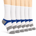 thumbnail image 1 of Dress Socks for Men & Women 6 Pairs, Thin Crew Socks, Business Casual, Soft Comfortable Everyday, Size 7-8.5, 1 of 5
