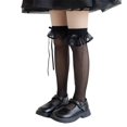 thumbnail image 1 of Dress Socks for Spring Antimosquito Knee High Socks for Kids Breathable Lace Trim Ribbon Bows Socks for Girl, 1 of 20