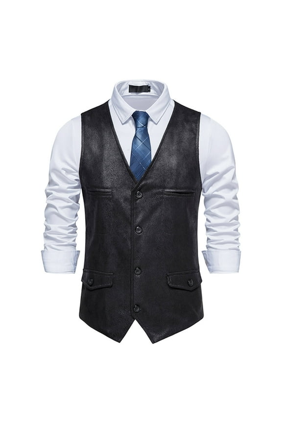 Dress Suit Vests for Men Sueded Sleeveless Business Work Waistcoats Button-Down V Neck Formal Solid Slim Wedding Tuxedos Vest 2025