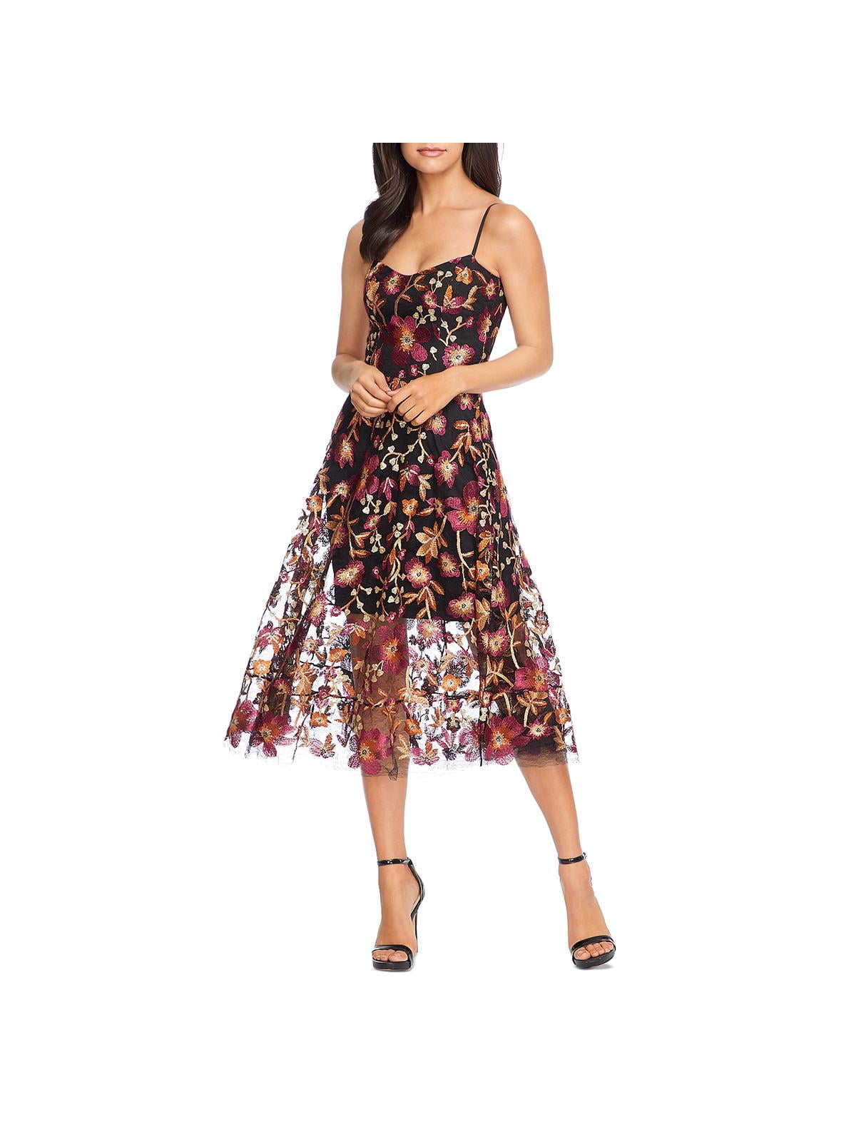 Dress The Population Womens Uma Embroidered Floral Embellished Cocktail — free download