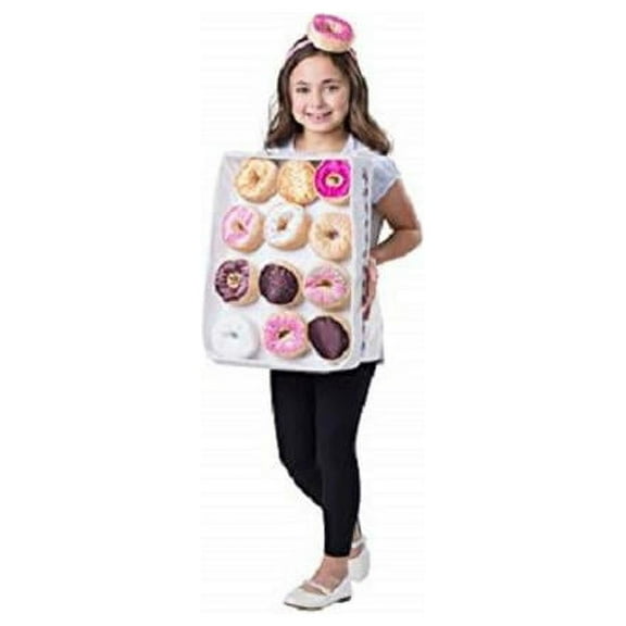 Dress Up America 1064 Kids Doughnut Box Costume with Tunic & Headband, Multi Color - One Size