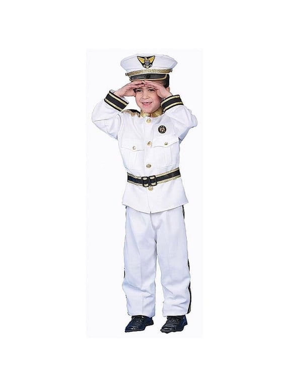 Navy Admiral Costume - White Ship Captain Uniform for kids - Boat Captain Costume Set for Boys and Girls
