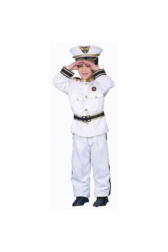 Navy Admiral Costume - White Ship Captain Uniform for kids - Boat Captain Costume Set for Boys and Girls