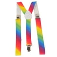 thumbnail image 1 of Dress Up America 3.5 cm Rainbow Suspenders for Adults - Clip On & Adjustable for Teens | Adults, 1 of 3
