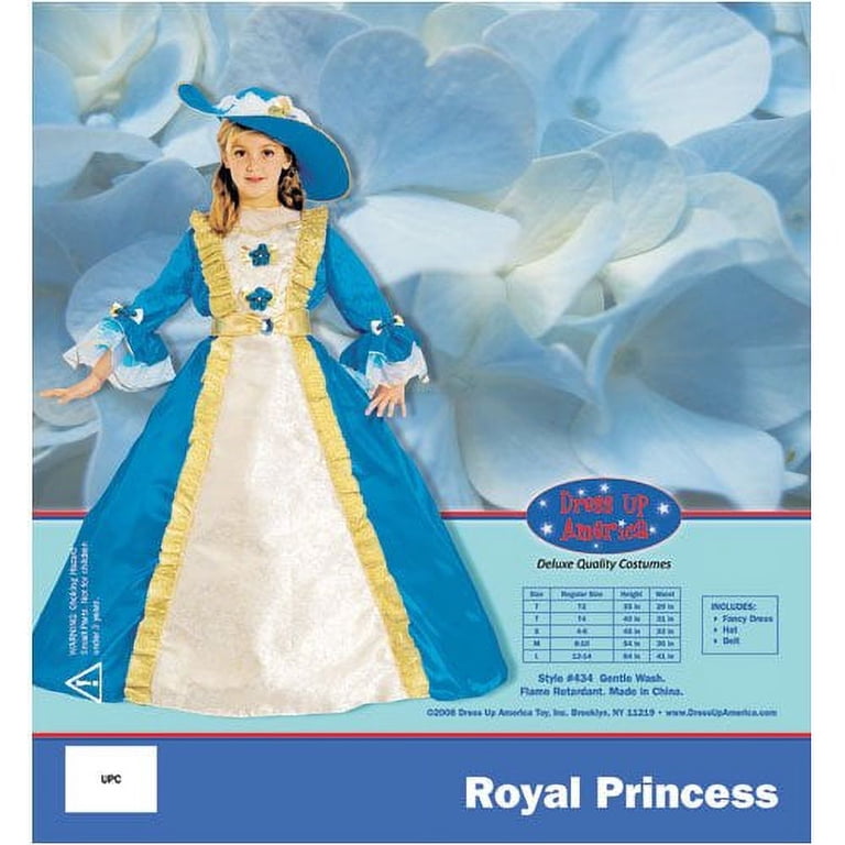 Dress Up America 434-M Blue Princess - Medium 8-10 - Walmart.com
