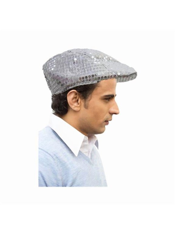 Dress Up America Kids' Big Silver Flat Cap, One Size Fits Mone SizeT