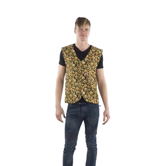 Dress Up America 884-L-XL Emoji Adult Vest - Large & Extra Large