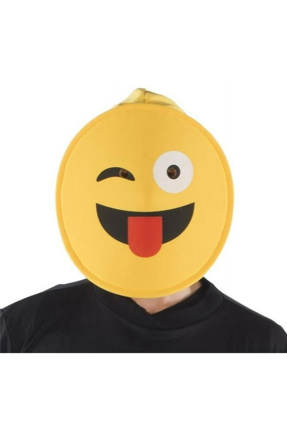 992 Face with Tongue Emoji Mask - Adult