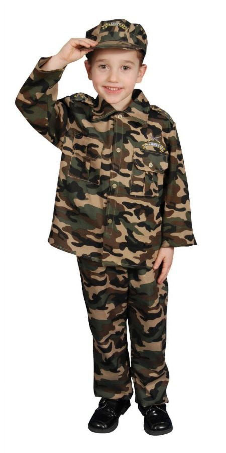 Dress-Up-America Army Costume For Kids- Soldier Costume For Boys and Girls  Medium 