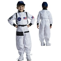 Dress Up America Astronaut Costume for Kids NASA White Spacesuit for Boys & Girl Large