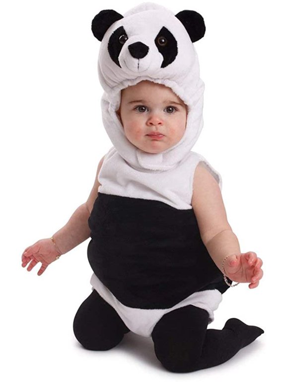 Baby Panda Costume - Animal Romper for Infants - Adorable First Halloween Costume for Babies