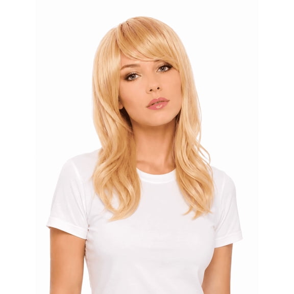 Dress Up America Blonde Wig for Women Wavy Wig with Bangs