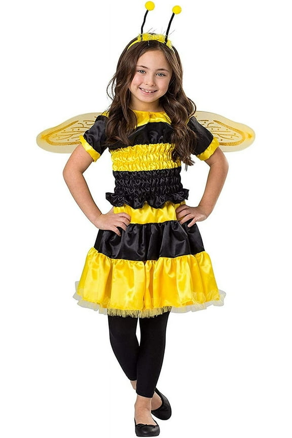 Dress-Up-America Bumblebee Costume for Girls - Bee Dress Up Costume for Kids - Halloween Queen Bee Costume Toddler 4