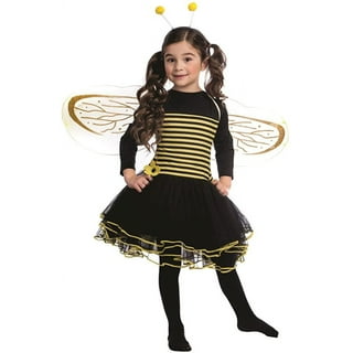 Child Bumble Bee Tights 3 sizes yellow black stripe costume dress up insect  bug