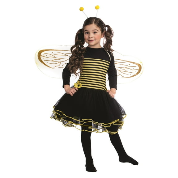 Dress Up America 842-S Bumblebee Dress Costume- Small - Age 4 to 6