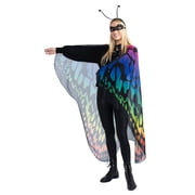 Dress Up America Butterfly Costume for Women - Adult Colorful Butterfly Wings, Headband, and Mask Set