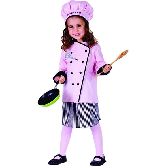 Dress-Up-America Chef Costume for Kids - Girls Master Chef Costume Set - Career Dress Up Costume