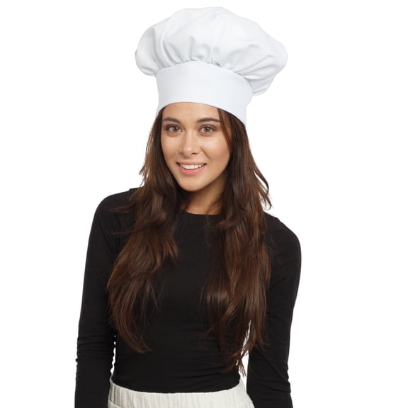 Dress Up America Chef Hat - White Bakers Hat for Adults and Kids - Adjustable Kitchen Costume Cap - Adults