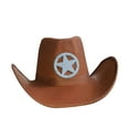 thumbnail image 1 of Dress-Up-America Cowboy Hat for Kids - Brown Sheriff hat - Western Style Hat for Girls and Boys, 1 of 3