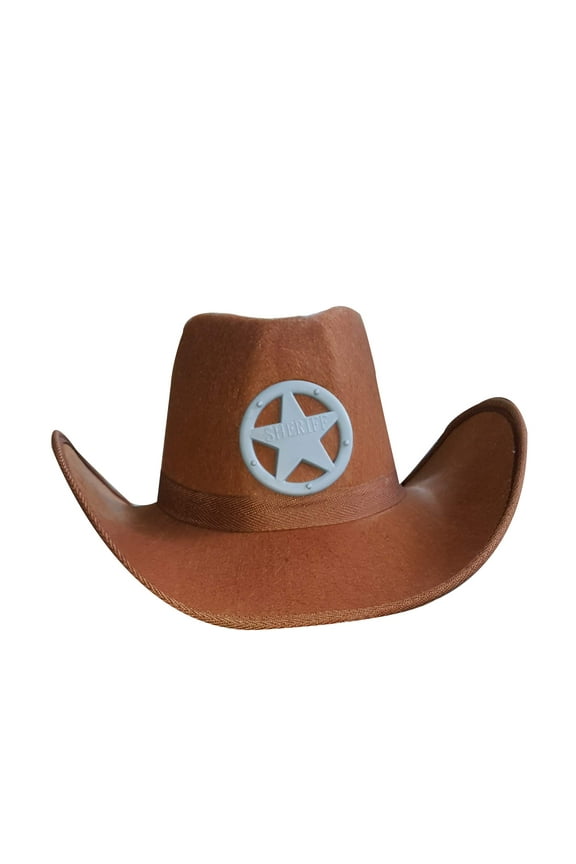 Dress-Up-America Cowboy Hat for Kids - Brown Sheriff hat - Western Style Hat for Girls and Boys