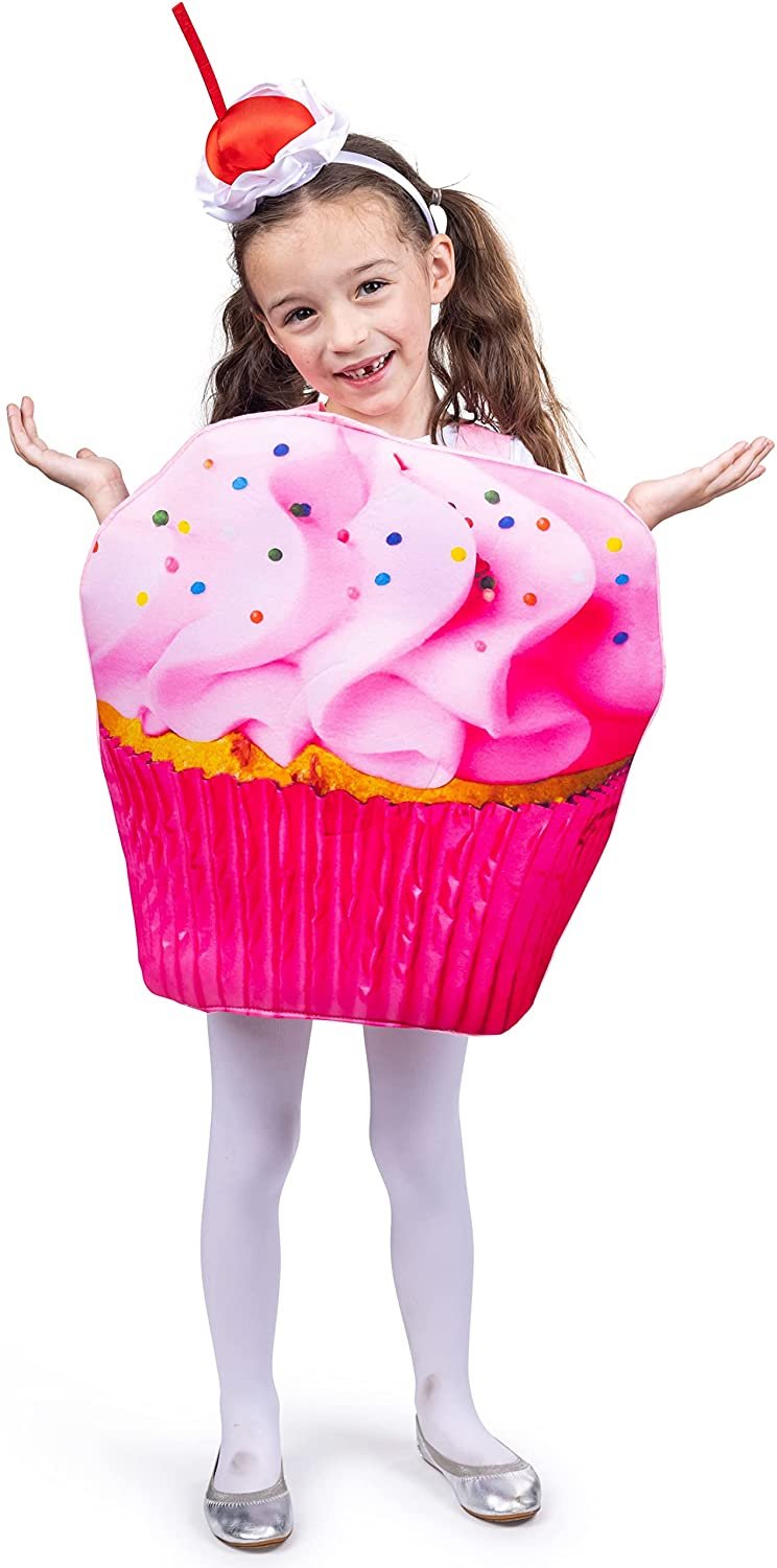 Cupcake Kids Costume with Frosting Headband for Toddlers 4, Small 1