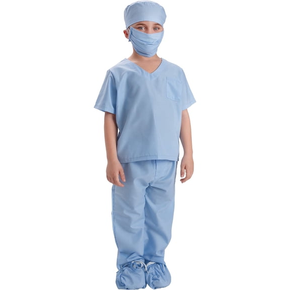 Dress-Up-America Doctor Scrubs For Kids - Blue Doctor And Nurse Costume For Children