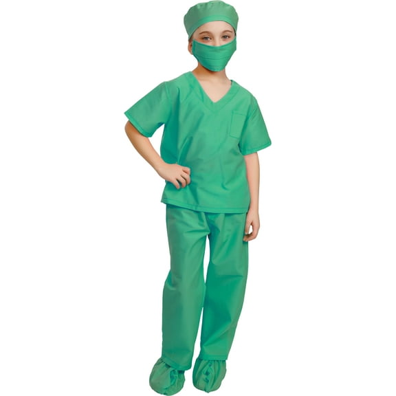 Dress Up America Doctor Scrubs For Kids - Doctor And Nurse Costume For Children - Green