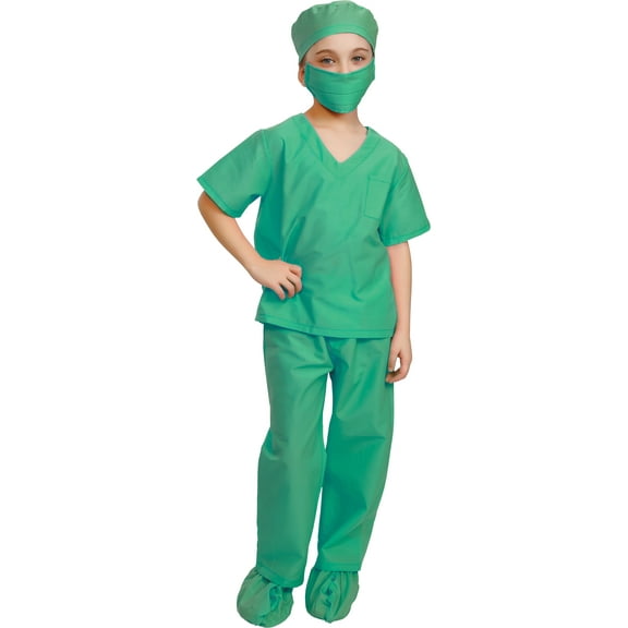 Dress Up America Doctor Scrubs For Kids - Doctor And Nurse Costume For Children - Green