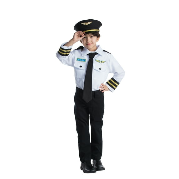 Dress Up America Pilot Role Play Everyday Fancy-Dress Costume for Child, Little Boys XS