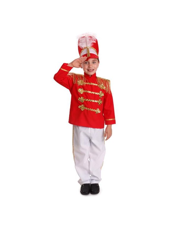 Drum Major Costume for Kids - Red Marching Band Uniform for Boys