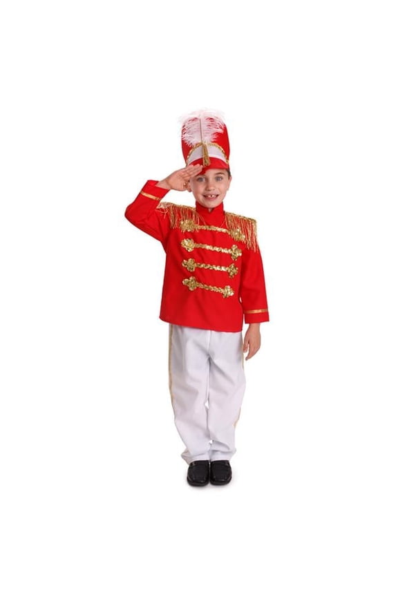 Drum Major Costume for Kids - Red Marching Band Uniform for Boys
