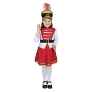 Dress Up America Girls Drum Majorette Costume   Kids Marching Band Uniform Outfit, Red, Small