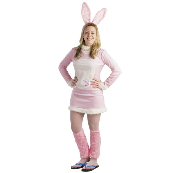 Dress Up America Energizer Bunny Girl's Costume with Dress, Headband, Leg Muffs for Children, Small