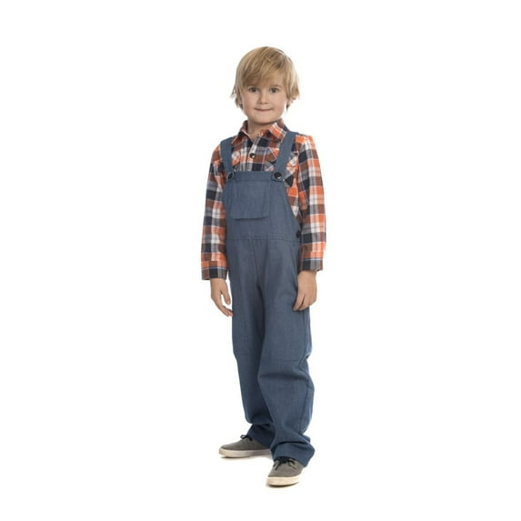 Dress Up America Farmer Costume for Kids - Farmers Overalls and Shirt for Boys and Girls - Large