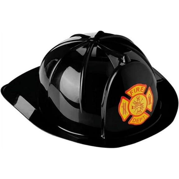 Dress Up America Firefighter Helmet - Fireman's Hat for Kids - Firefighter Costume Accessory - One Size Fits Most - Black