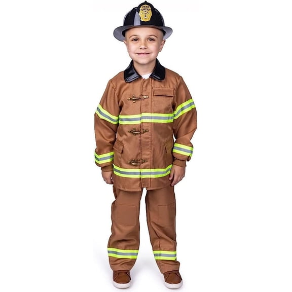 Dress Up America Fireman Costume for Kids - Role Play Firefighter Costume
