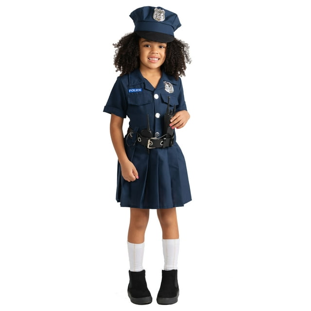 Dress Up America Girl's Police Officer Costume - Halloween Cop Costume ...